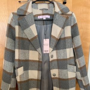 Miss Selfridge Petite Plaid Trench Overcoat